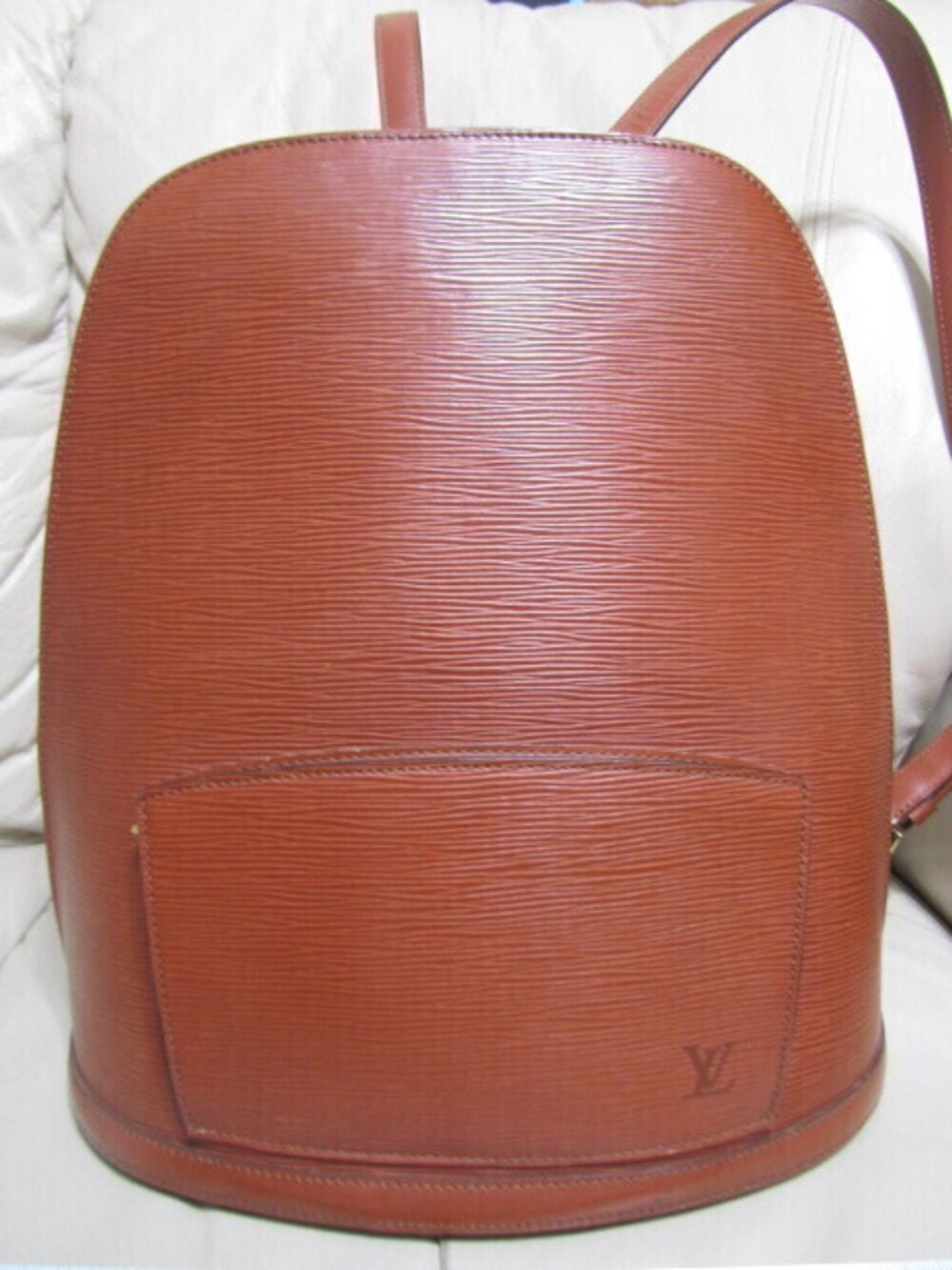 LOVIS VUITTON Louis Backpack Epi Leather Kenya Brown